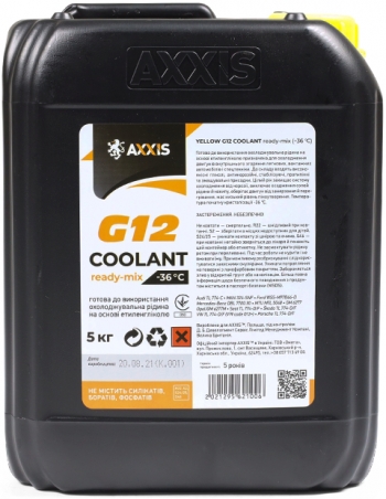 Axxis Yellow G12 Coolant Ready-Mix −36°C