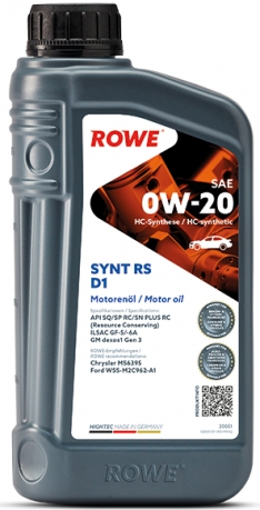 Rowe Hightec Synt RS D1 SAE 0W-20