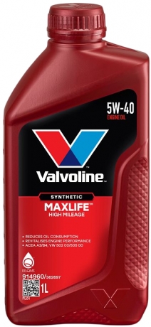 Valvoline MaxLife Motor Oil SAE 5W40